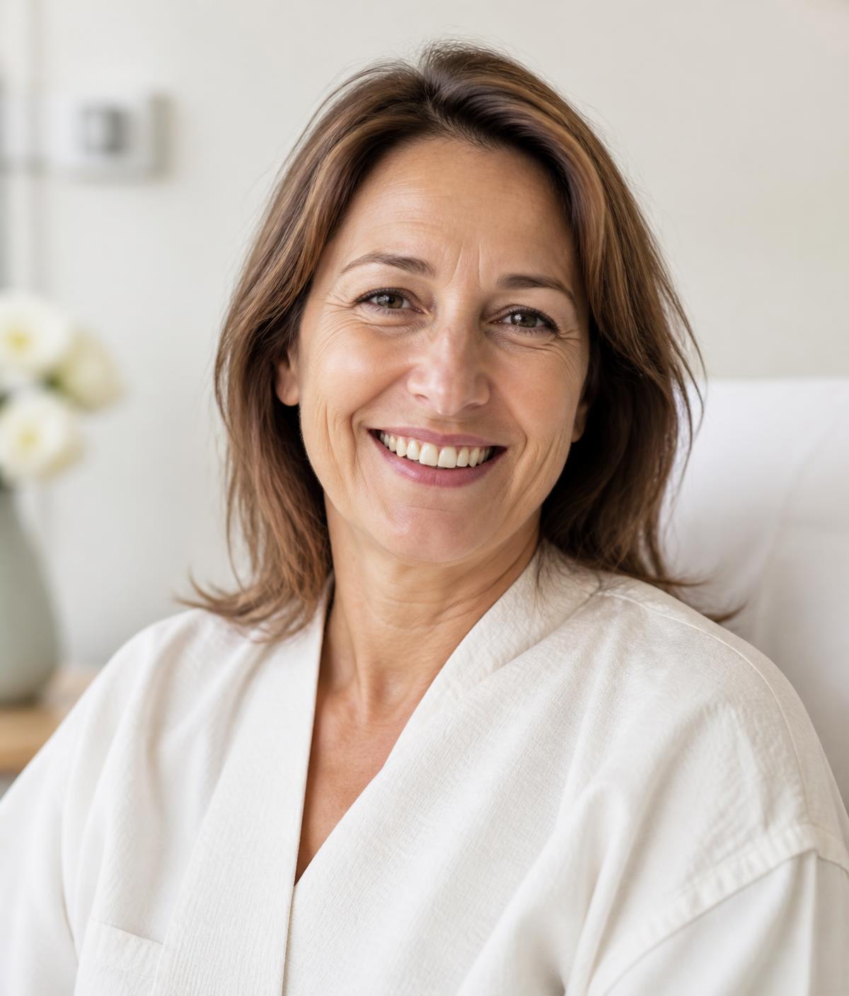 Patient smiling after treatment at Lone Hill Dental